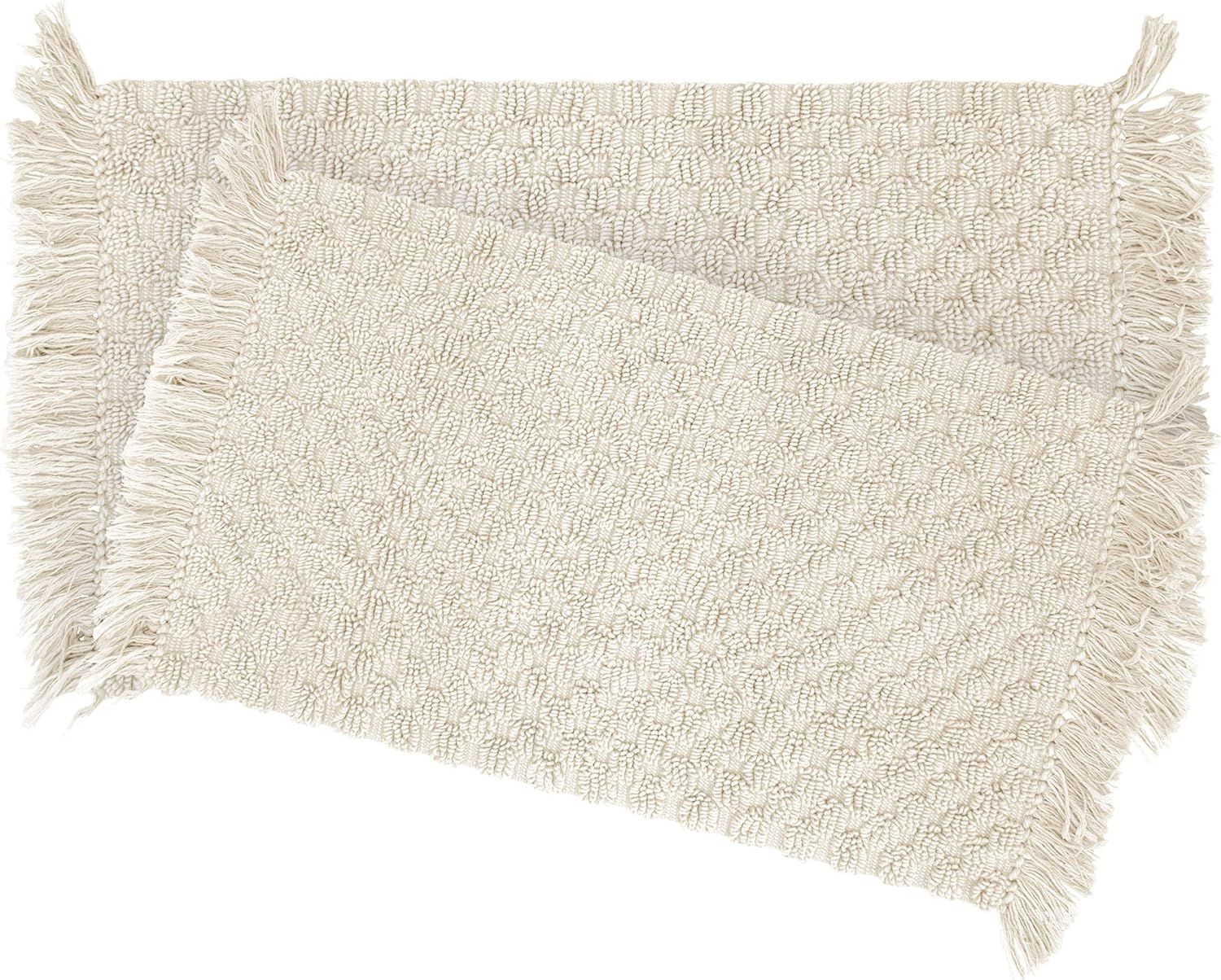 French Connection Bath Rugs, 17 in. x 24 in./20 in. x 32 in, Ivory | Amazon (US)