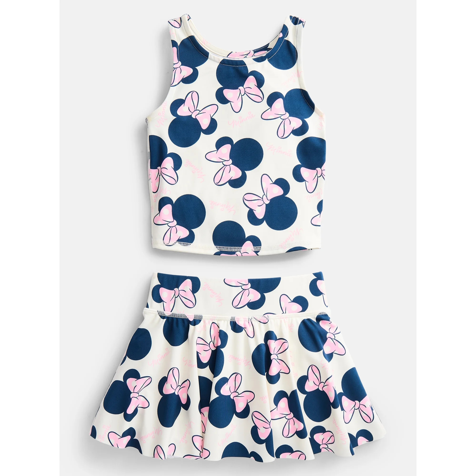 Minnie Mouse Toddler Girls' Active Tank Top and Skort Set, 2-Piece, Sizes 12M-5T | Walmart (US)