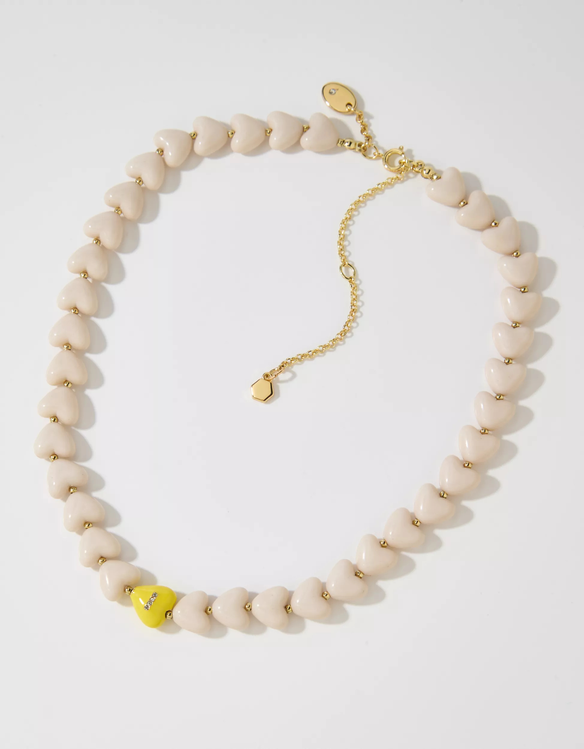 Aerie Chunky Colored Heart Necklace | Aerie