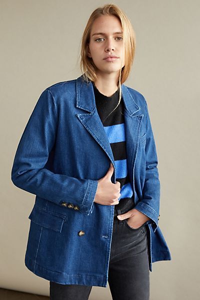 Pilcro Layne Denim Blazer | Anthropologie (US)