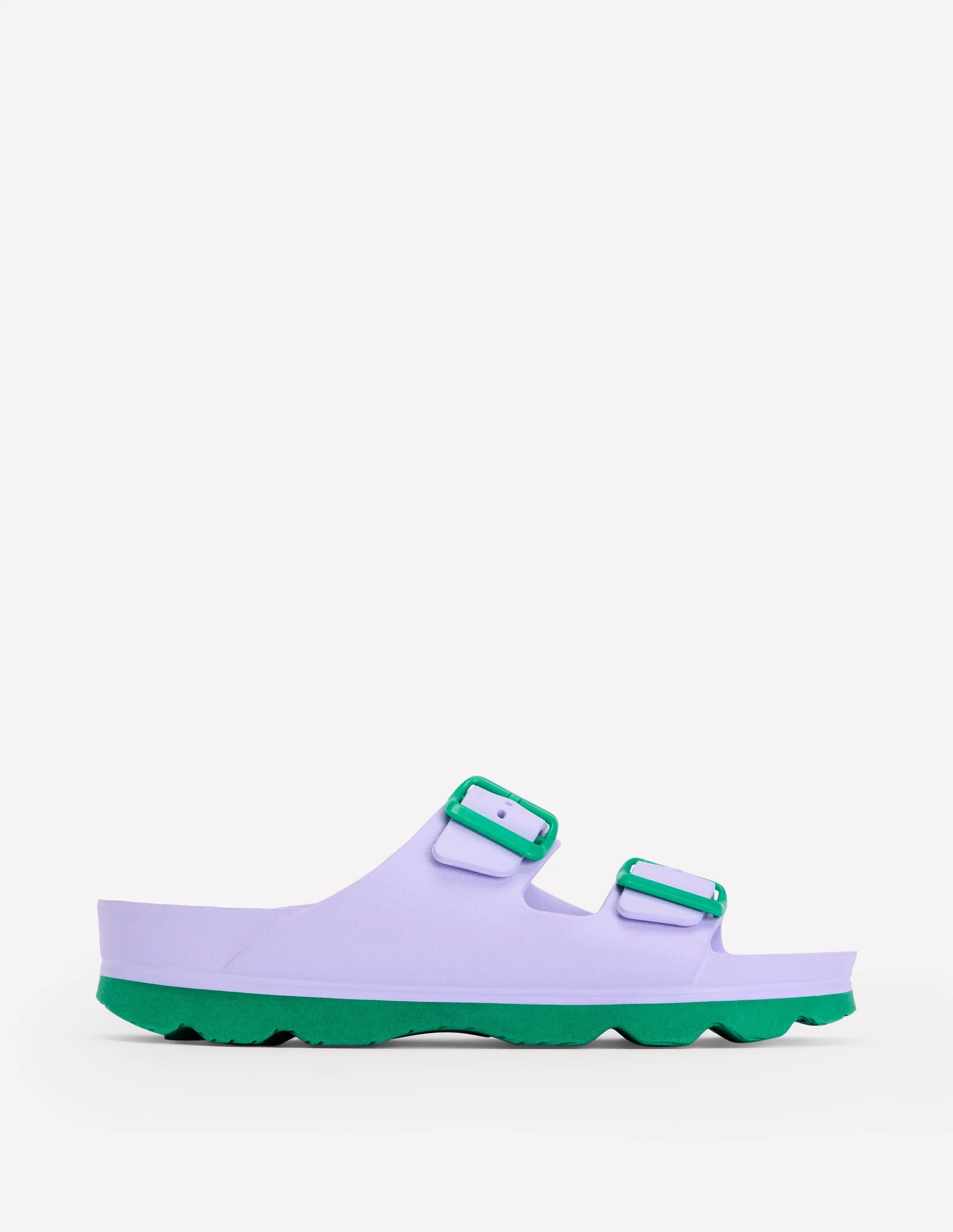 Lyla Double Buckle Sliders-Lavender Purple | Boden (US)