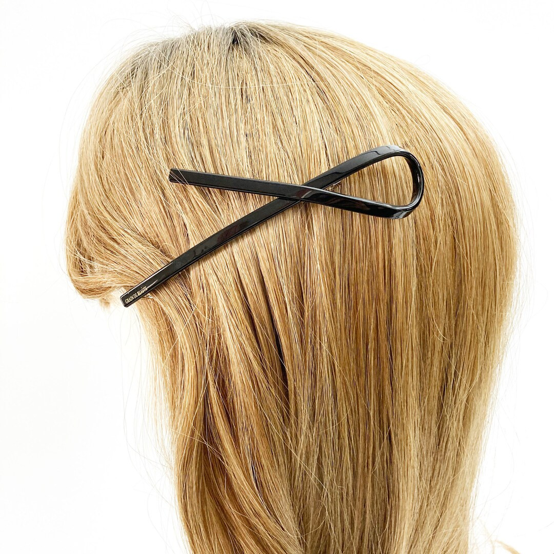 Twisted thin hair clip for women, Solid color thin twisted french barrette for thin fine hair, a ... | Etsy (US)