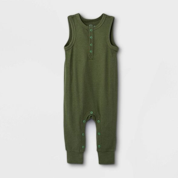 Baby Boys' Rib Tank Romper - Cat & Jack™ Green | Target