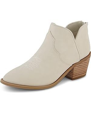 CUSHIONAIRE Women's Rodeo Western Ankle Boot +Memory Foam, Wide Widths Available | Amazon (US)