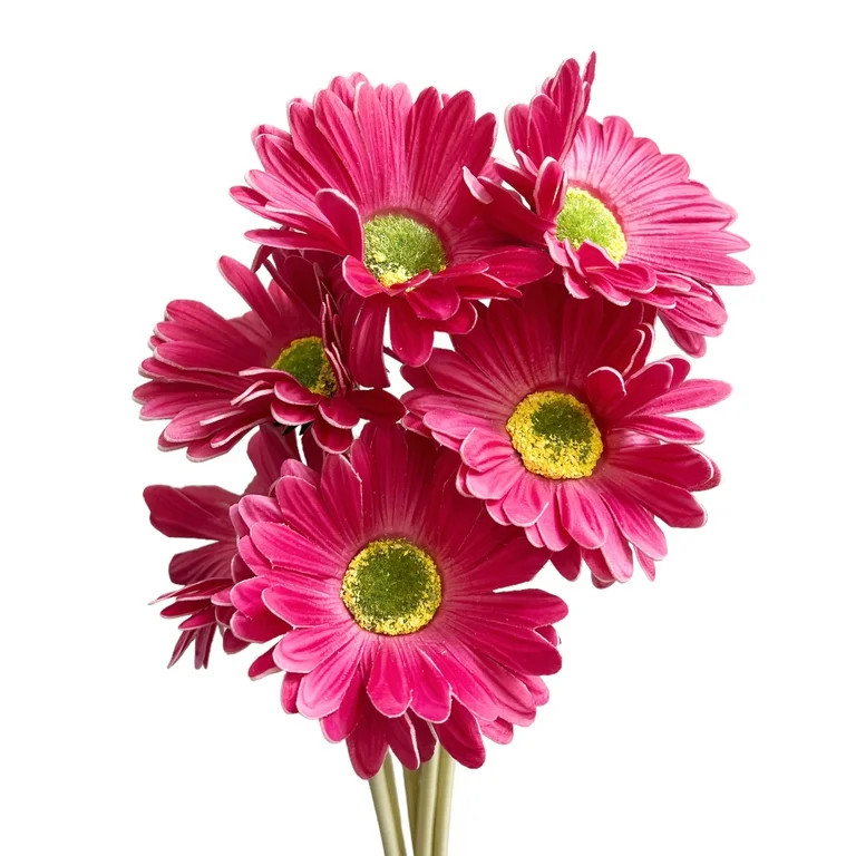 Artificial Real Touch Gerbera Barberton Daisy Stems (Set of 6) | Walmart (US)