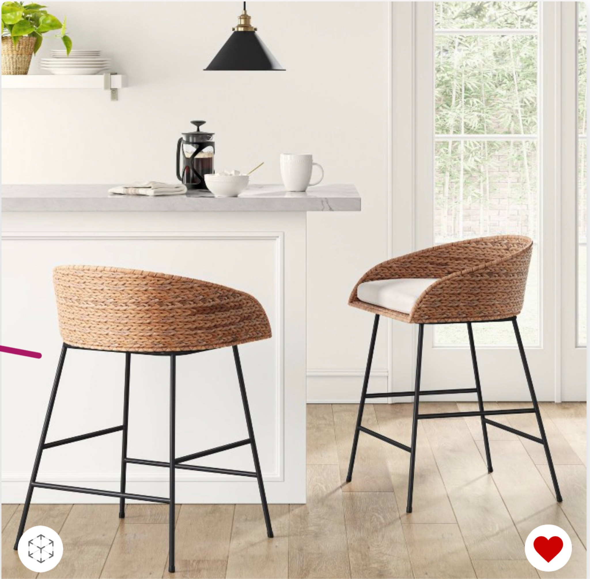 Definitely eying these adorable wicker back barstools from target. Save 20% off target threshold until 10/7. 
#targethome 
#minimalist 
#targetdeals

#LTKhome #LTKsalealert #LTKfindsunder100