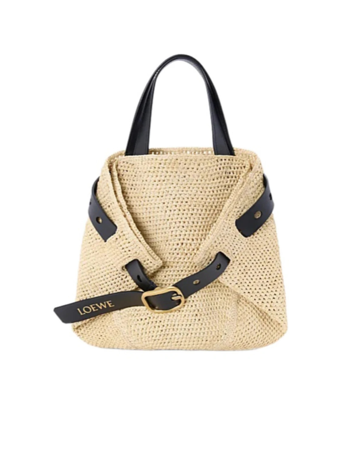 Loewe Buckle Detailed Woven Tote Bag | Senser US