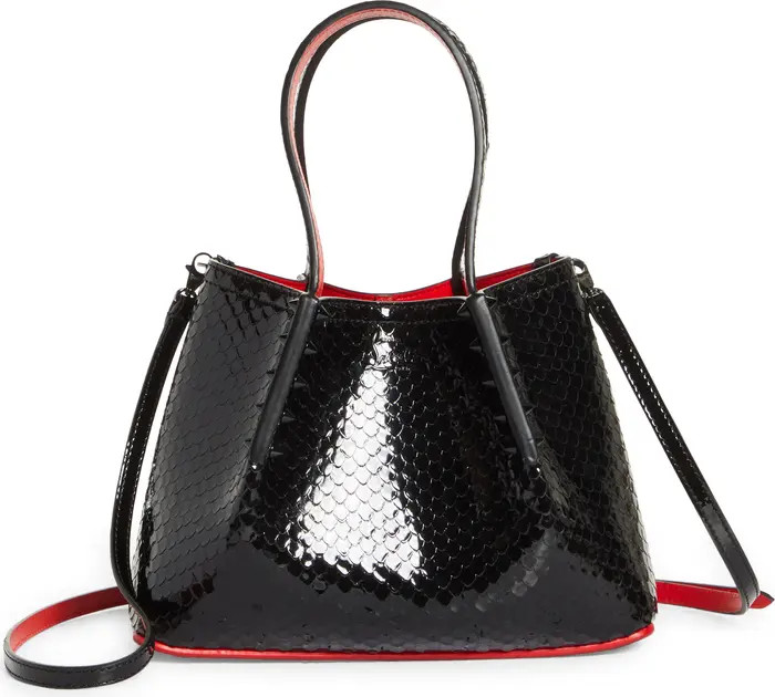 Mini Cabarock Snakeskin Embossed Patent Leather Tote | Nordstrom