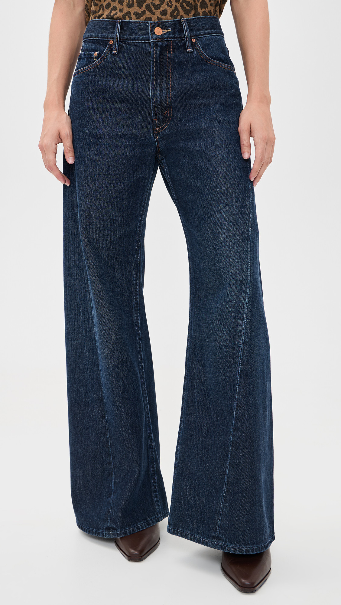 MOTHER Lil Petite Lemon Twist Wide Leg Jeans fresh squeezed 24 | Shopbop