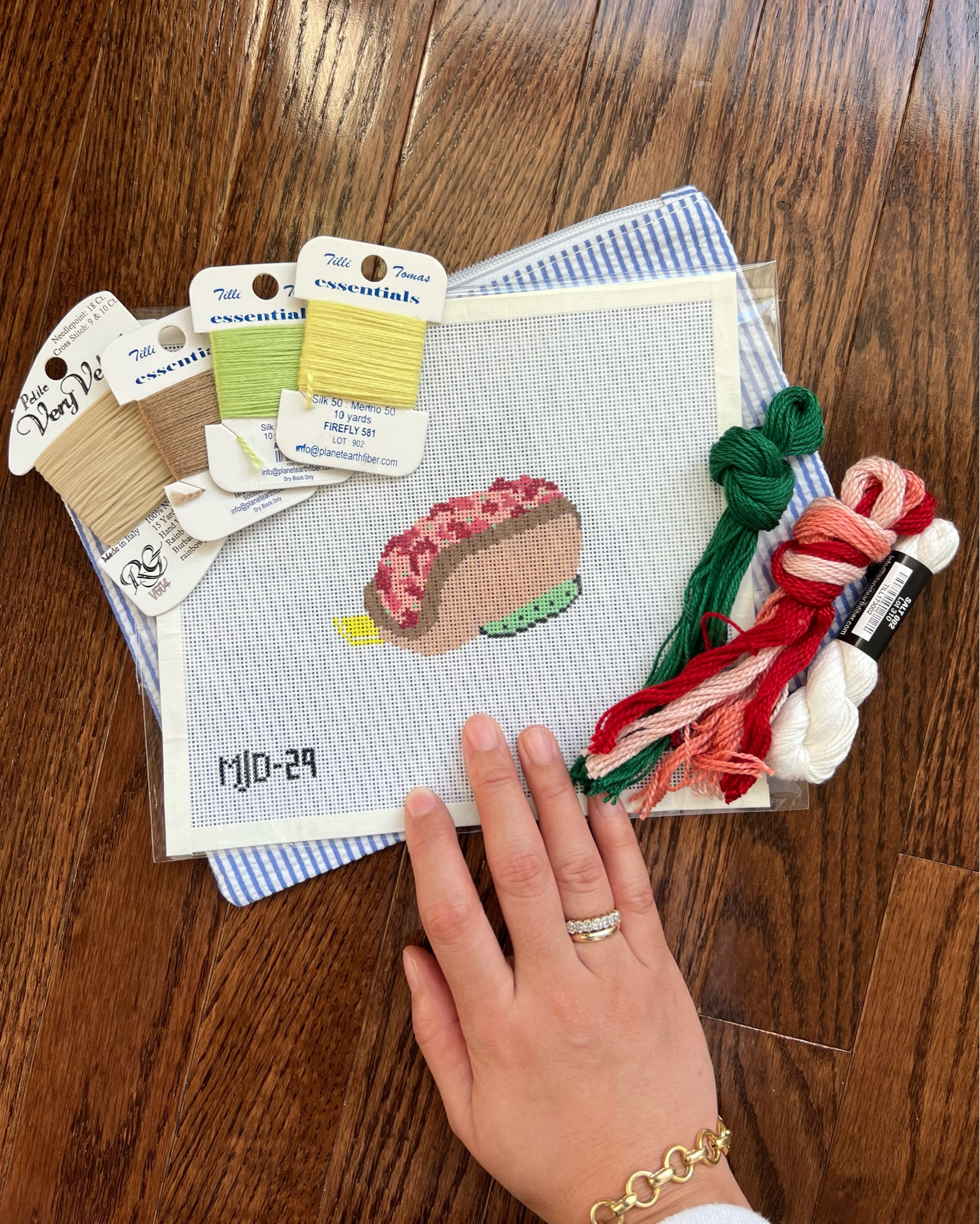 My newest needlepoint project! So very excited to stitch this “Lobstah” Roll 🦞 kindly gifted by Morgan Julia Designs team.