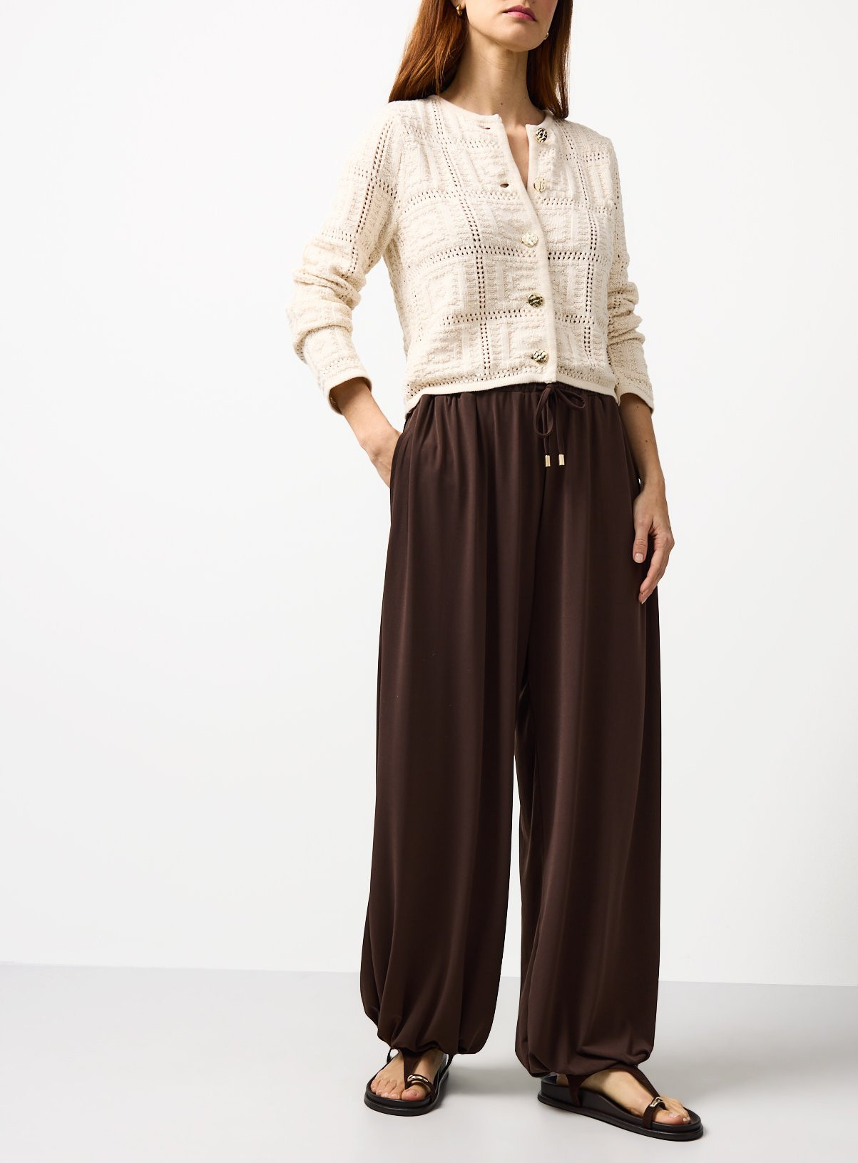 Brown Balloon Fit Jersey Trousers 20 | argos.co.uk