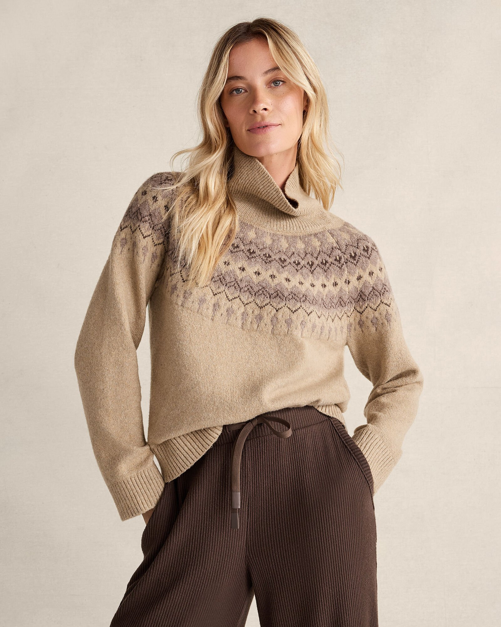 Organic Cotton Blend Fairisle Sweater | Talbots