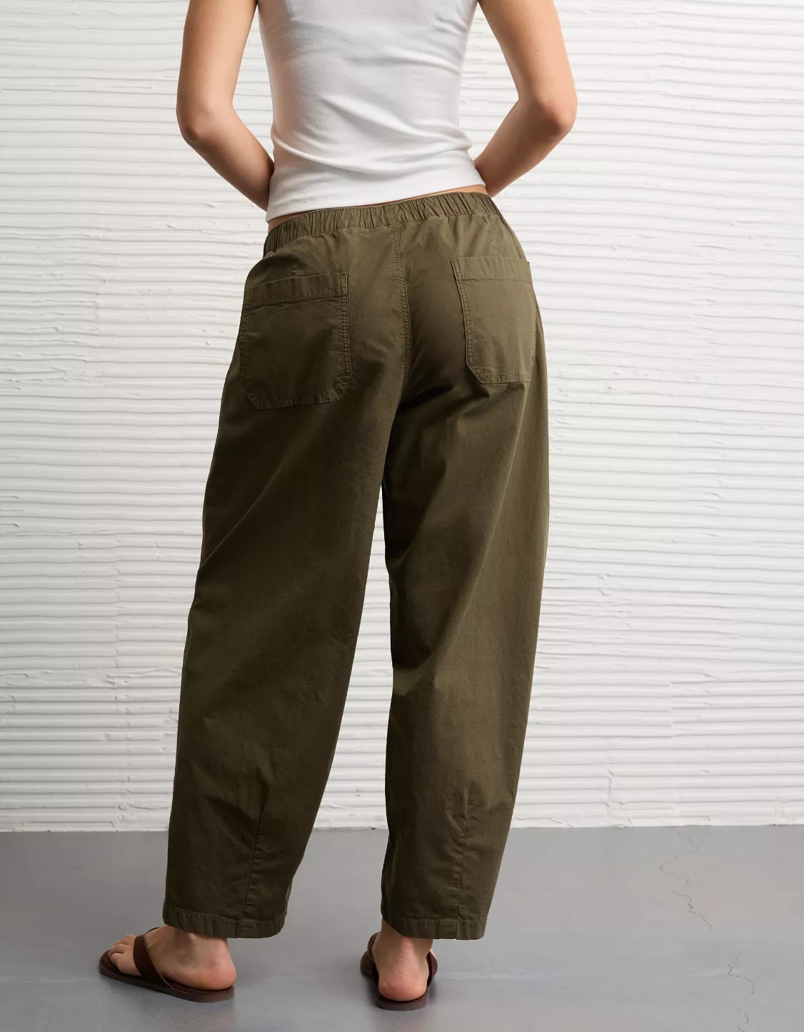 AE Low-Rise Pull-On Barrel Pant | American Eagle Outfitters (US & CA)