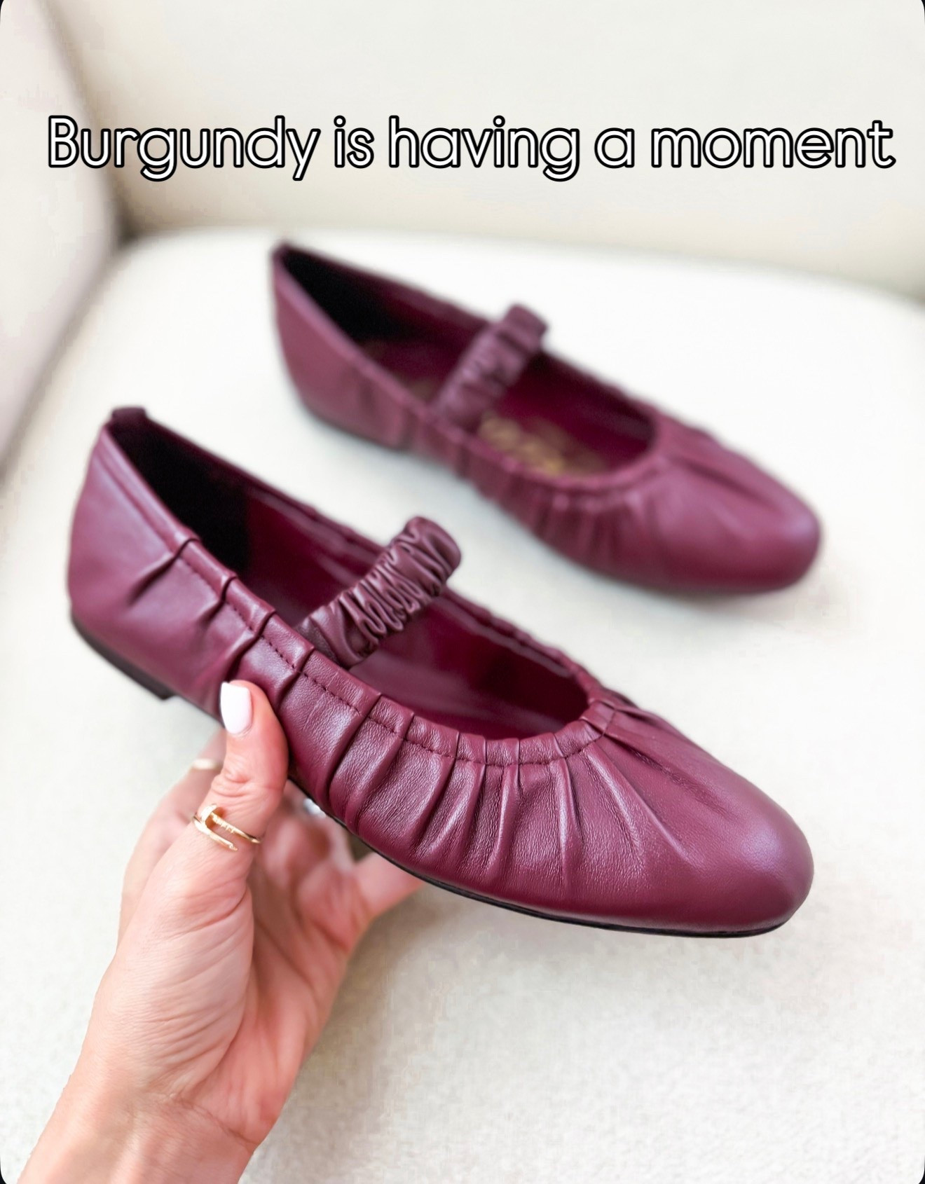 I love these burgundy ballet flats! Under $100 and TTS! Fall shoes. Fall outfits. Fall style. Fall workwear. Teacher outfits. Travel shoes. Travel outfits. Elevated casual outfits.

#LTKootd #LTKSeasonal #LTKTravel