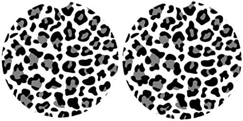 Car Coasters Pack of 2,Leopard Print Absorbent Ceramic Car Coasters,Drink Cup Holder Coasters,wit... | Amazon (US)