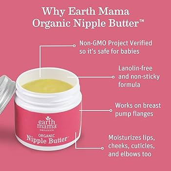 Organic Nipple Butter™ Breastfeeding Cream by Earth Mama | Lanolin-free, Postpartum Essentials ... | Amazon (US)