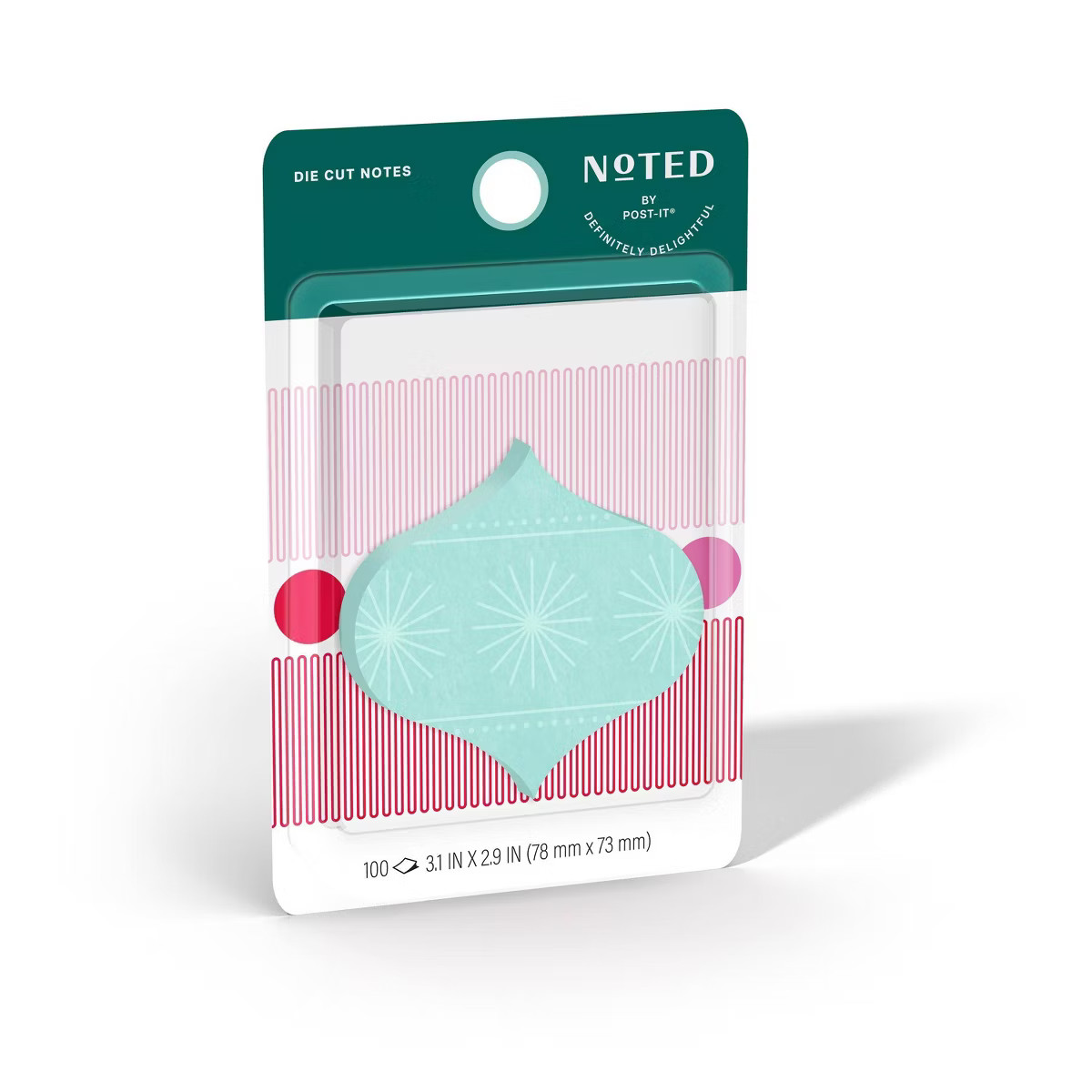 Noted by Post-it Ho Ho Whoa Ornament Die-Cut Notes Green Gifting | Target