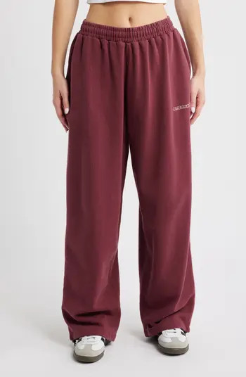 Harri Cotton Fleece Wide Leg Sweatpants | Nordstrom