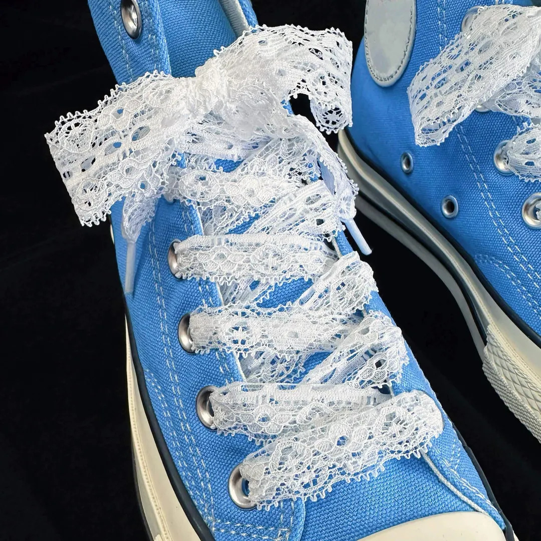 White Lace, Black Lace, Fat Shoestring - ONE PAIR | Etsy (Global)