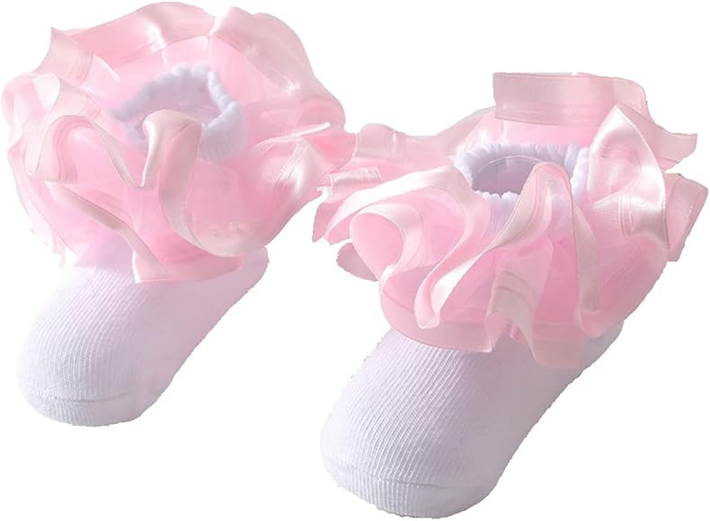 Hopply 3D Three-dimensional Ruffled Lace Cotton Socks,Cute Double Big Lace Dress Princess Socks f... | Amazon (US)