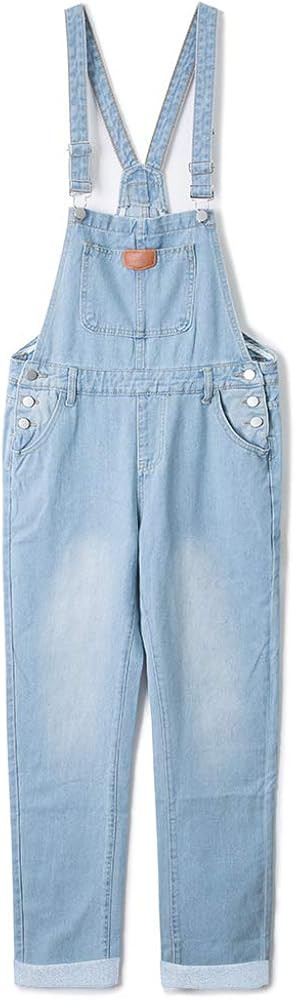AvaCostume Women's Adjustable Strap Ripped Denim Overalls | Amazon (US)