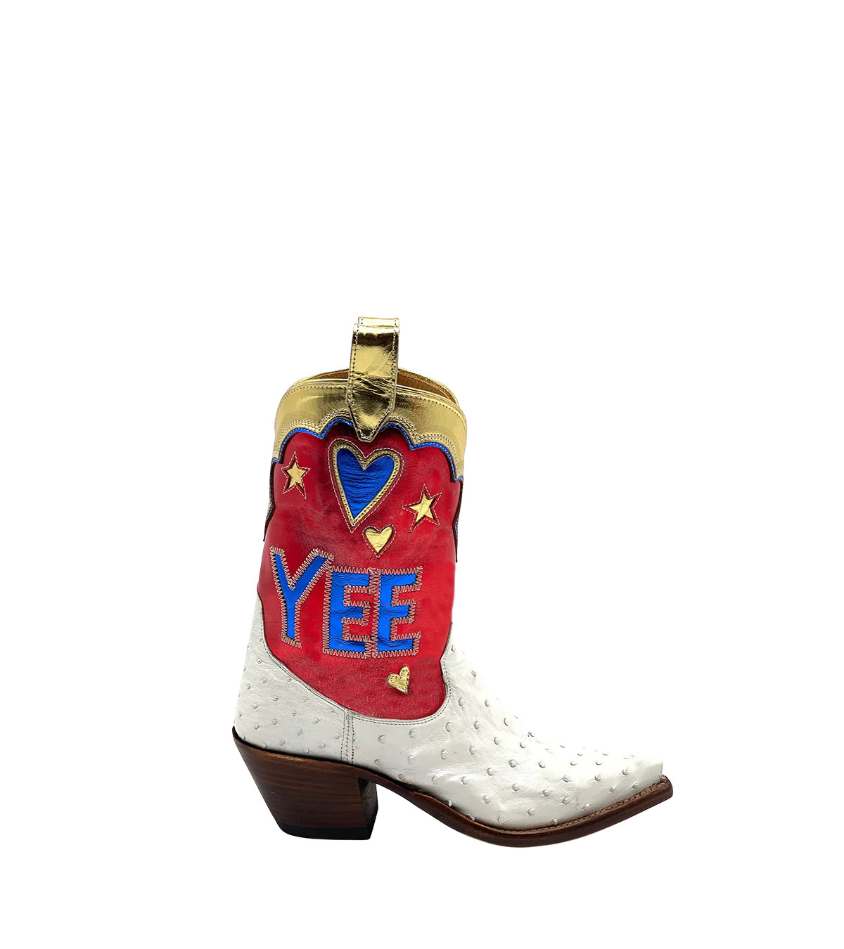 Dana Red, White & Blue | Luxury Fashion Women's Cowboy Boots | Miron Crosby | Miron Crosby