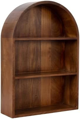 Kate and Laurel Arcott Modern Arched Wall Shelf, 18 x 26, Walnut Brown, Transitional Arch Wall Sh... | Amazon (US)
