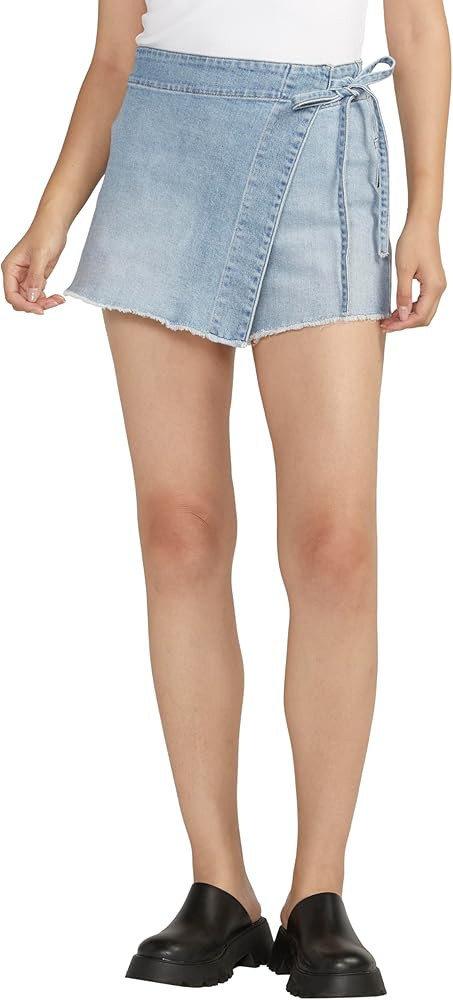 Silver Jeans Co. Women's Tie-up Jean Skort | Amazon (US)