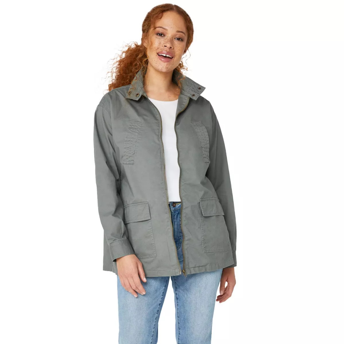 ellos Women's Plus Size Camo Utility Jacket | Target