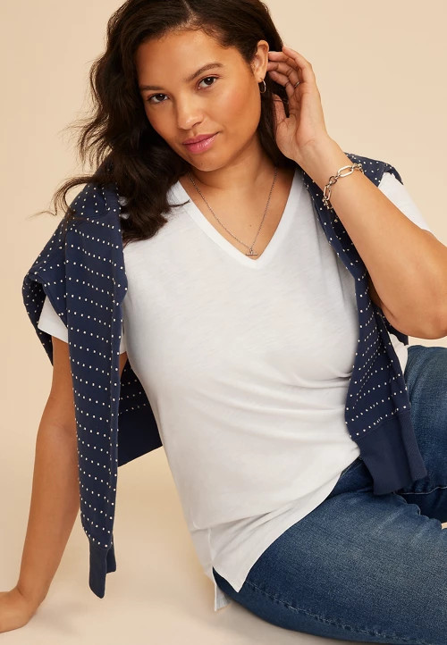 Plus Size 24/7 Dawson V Neck Tee | maurices | Maurices