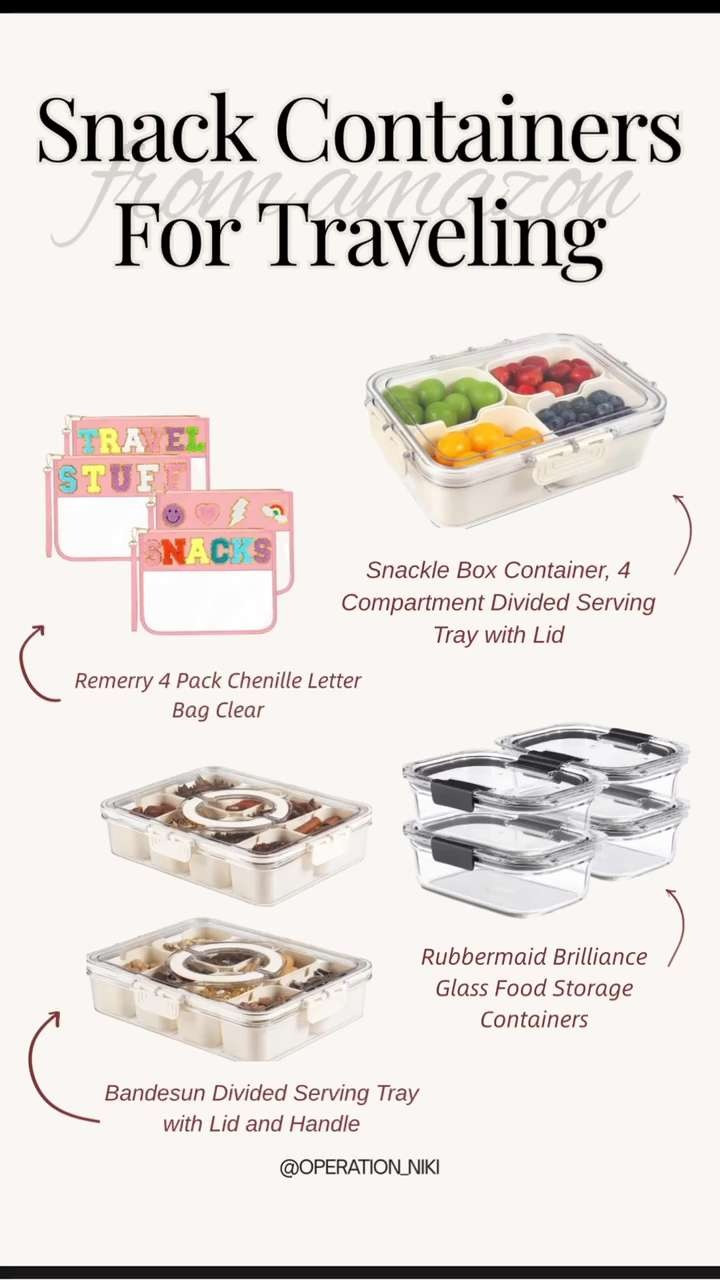 Keep your favorite treats fresh and perfectly organized with these Snack Containers For Traveling. 🥨✈️ Whether you are heading out on a spring road trip or catching a flight, having your snacks prepped and ready makes the journey so much smoother.

These durable, leak-proof containers fit easily into any carry-on or car console, ensuring you stay fueled without the mess. It is the ultimate travel essential for a stress-free and delicious getaway this season. 🍓🥜

Follow for more @OPERATION_NIKI on IG, TikTok, & Facebook

#TravelEssentials #SnackOrganization #SpringTravel #AmazonTravel #TravelHacks #OrganizedTravel #AmazonFinds #TravelSnacks #OperationNiki #SpringRefresh #OnTheGo #RoadTripEssentials 

 #LTKfoodie #LTKTravel