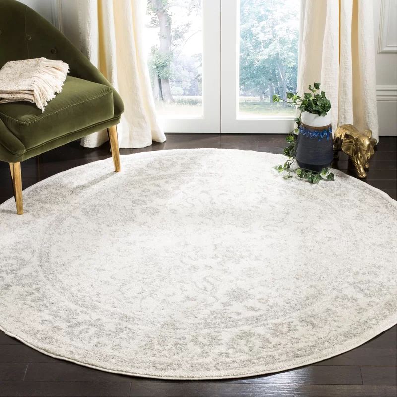 Abstract Ivory/Silver Area Rug | Wayfair North America