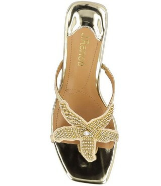 Sunstar Metallic Patent Rhinestone Starfish Sandals | Dillard's