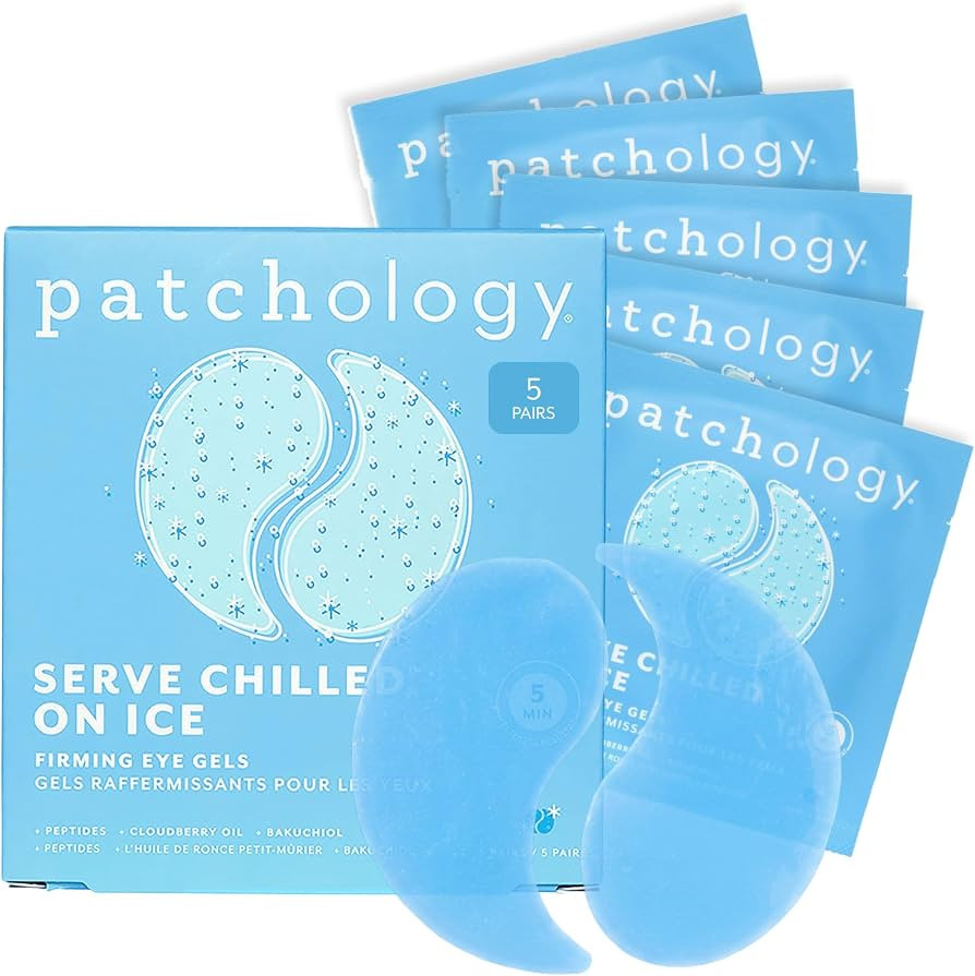 Patchology On Ice Cooling Blue Under Eye Patches For Puffy Eyes | 5 Pairs | Amazon (US)