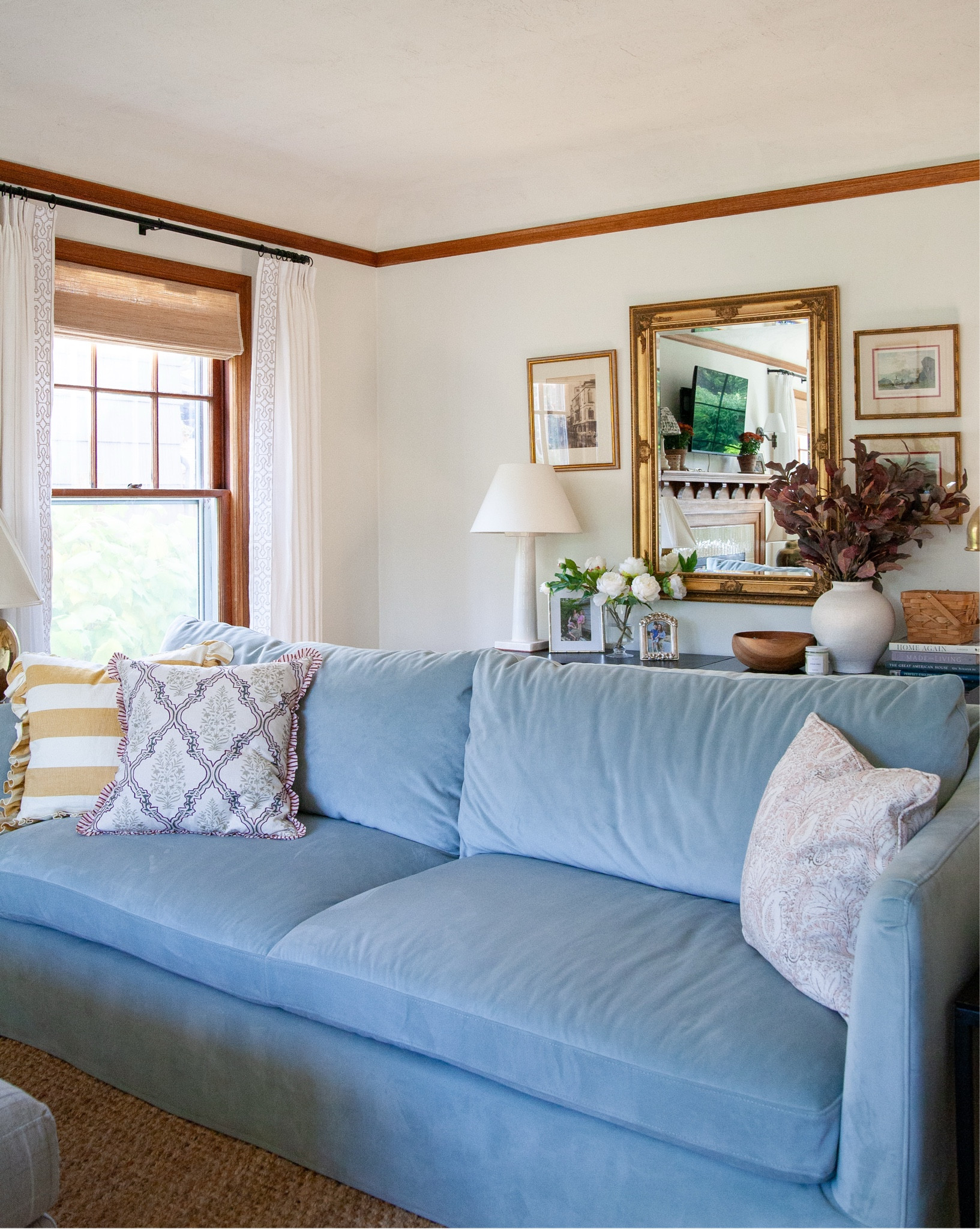 Some stills of the living room. I debated so long about two blue velvet sofas vs. one and I’m so glad I went for two now. It doesn’t feel too stuffy or traditional like I thought it might. Still plenty of interest (and not just from the kids’ toys in the black cabinet I don’t hide for pictures). I’ve made a lot of changes to this room this year and the effort has been worth it!

#LTKHome