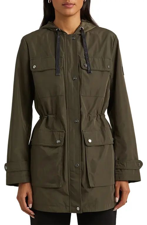 Lauren Ralph Lauren Hooded Utility Jacket in Litchfield Loden at Nordstrom, Size Medium | Nordstrom