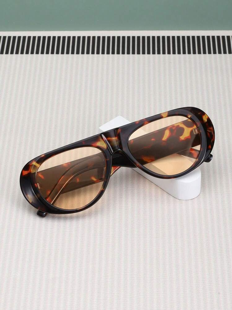 1 Pair Women's PC Large Frame Fashion Glasses, Suitable For Outdoor Travel, Party Decoration, Cycling Daily Use, Essential For Holidays, Travel, All Seasons | SHEIN