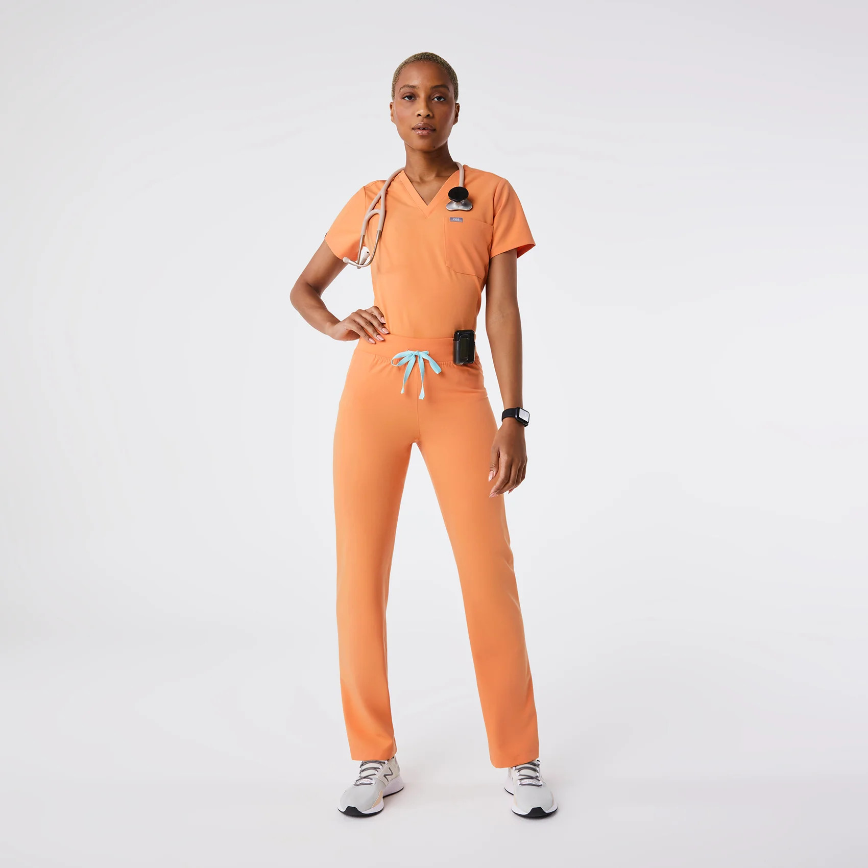 Women’s High Waisted Livingston Scrub Pants™ - Shaka Orange · FIGS | FIGS