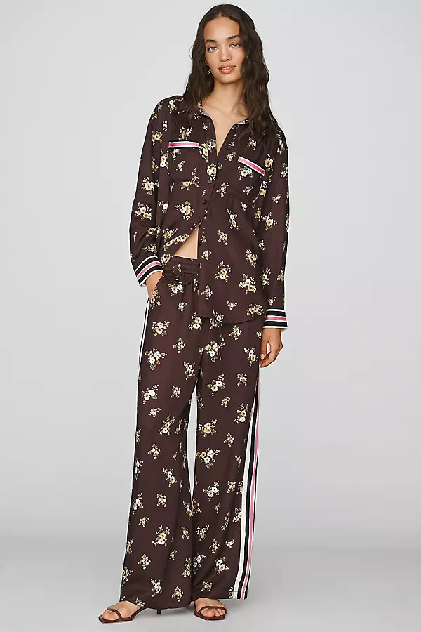 Brooklin Tie-Front Printed Pull-On Pants by Maeve | Anthropologie (US)
