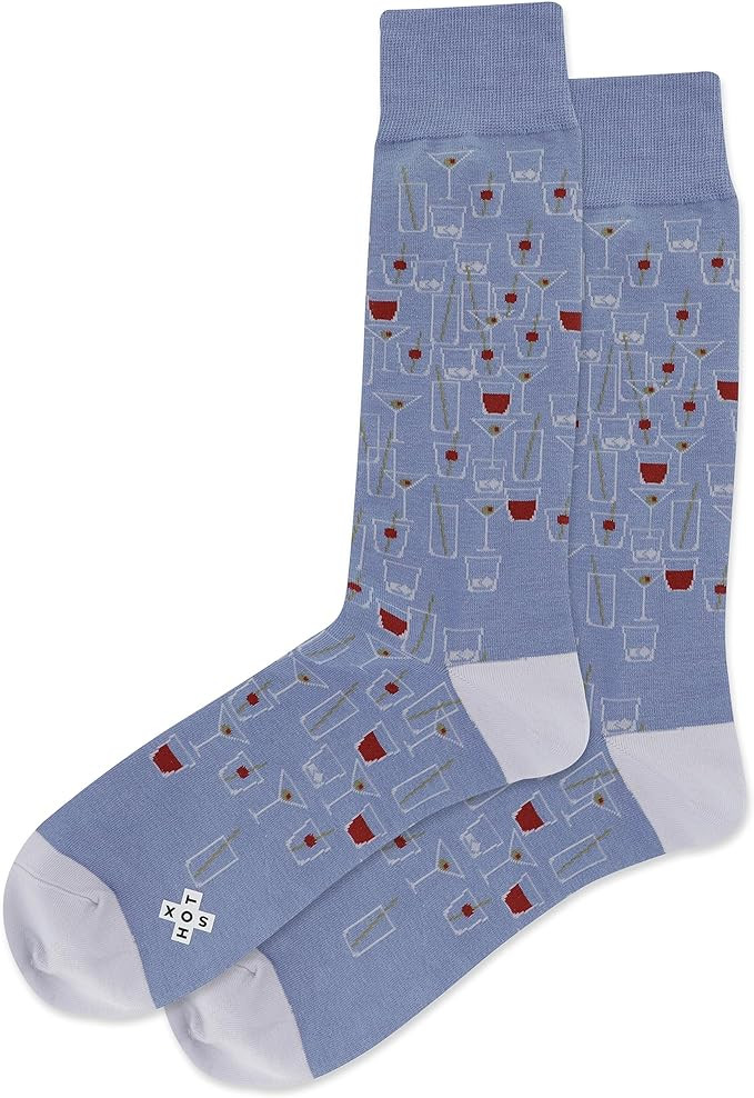 Hot Sox Men's Fun Cocktail Drinks Crew Socks - 1 Pair Pack - Happy Hour Cool & Funny Novelty Gift... | Amazon (US)