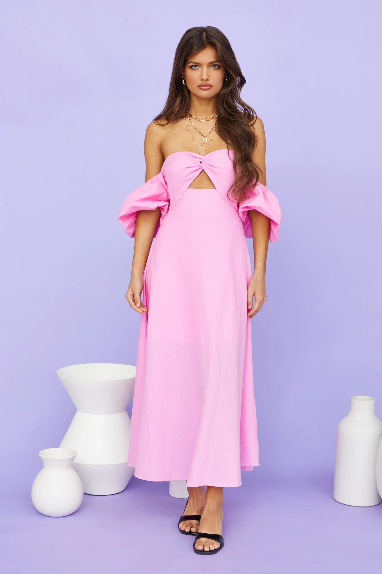 Always Pink Midi Dress Pink | Hello Molly (AU)