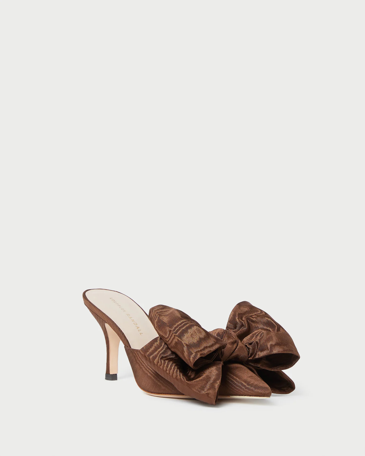 Margot Chocolate Moiré Bow Mule | Loeffler Randall