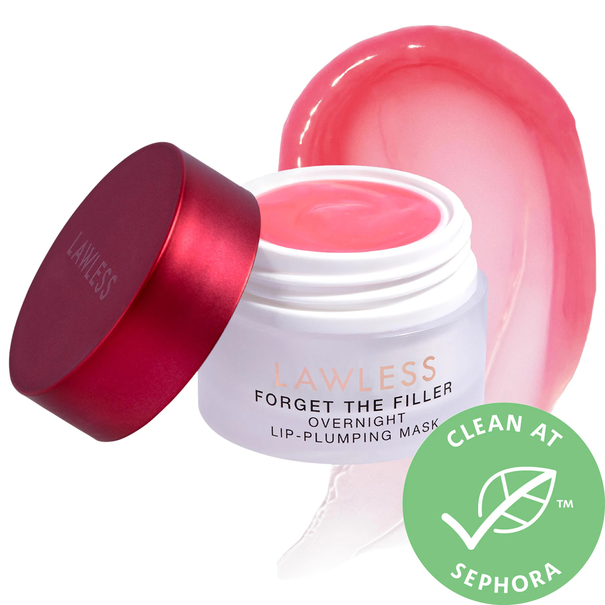 LAWLESS Forget The Filler Overnight Lip Plumping Mask Cherry Vanilla 0.28 oz / 8 mL | Sephora (US)