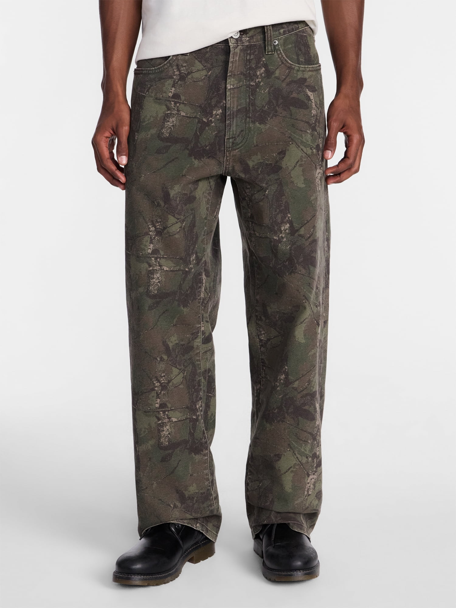 No Boundaries Baggy Fit Jeans, Tonal Camo, Men's 28x30-40x32 | Walmart (US)