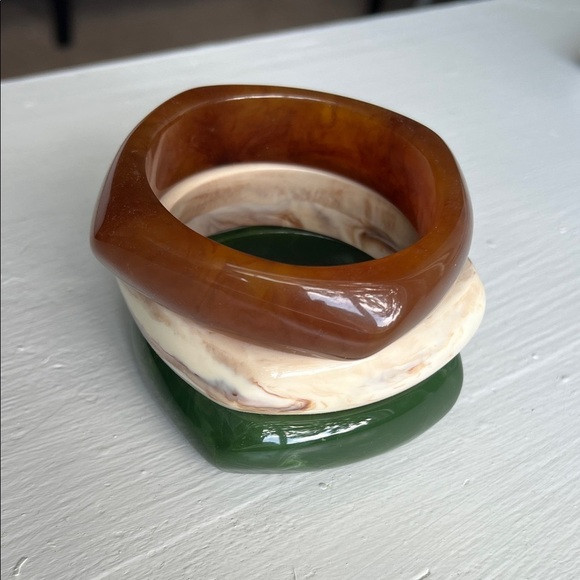 Chunky Resin Bangle Trio | Poshmark