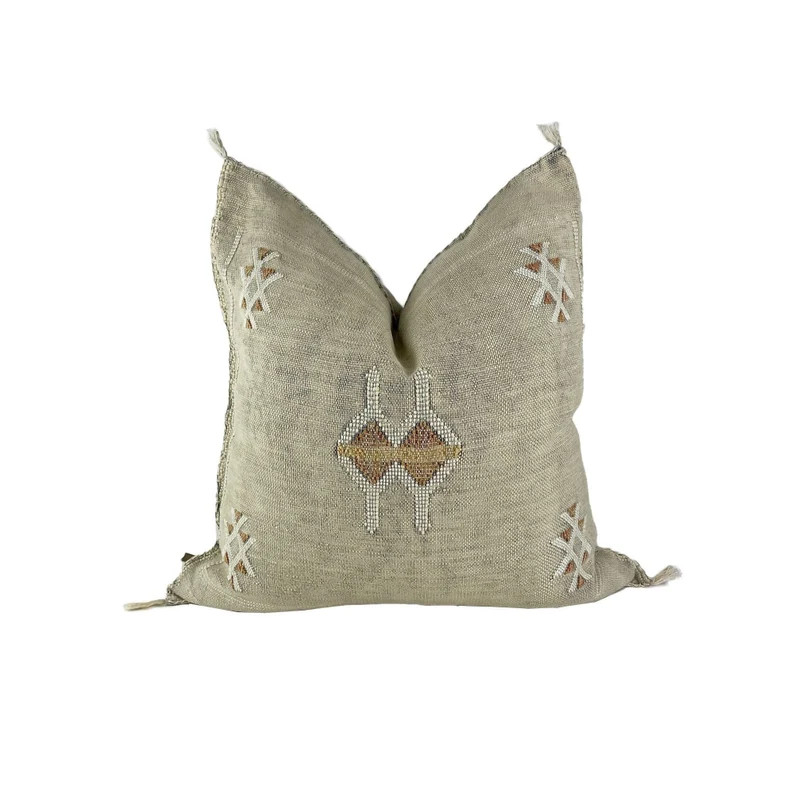 Beige Moroccan Cactus Silk Pillow ALL SIZES - Etsy | Etsy (Global)