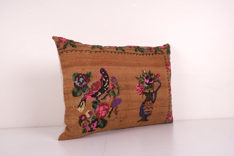 Aubusson Floral Bedding Pillow Cases Made from Vintage Anatolian Wool Covers, Organic Needlepoint... | Etsy (US)