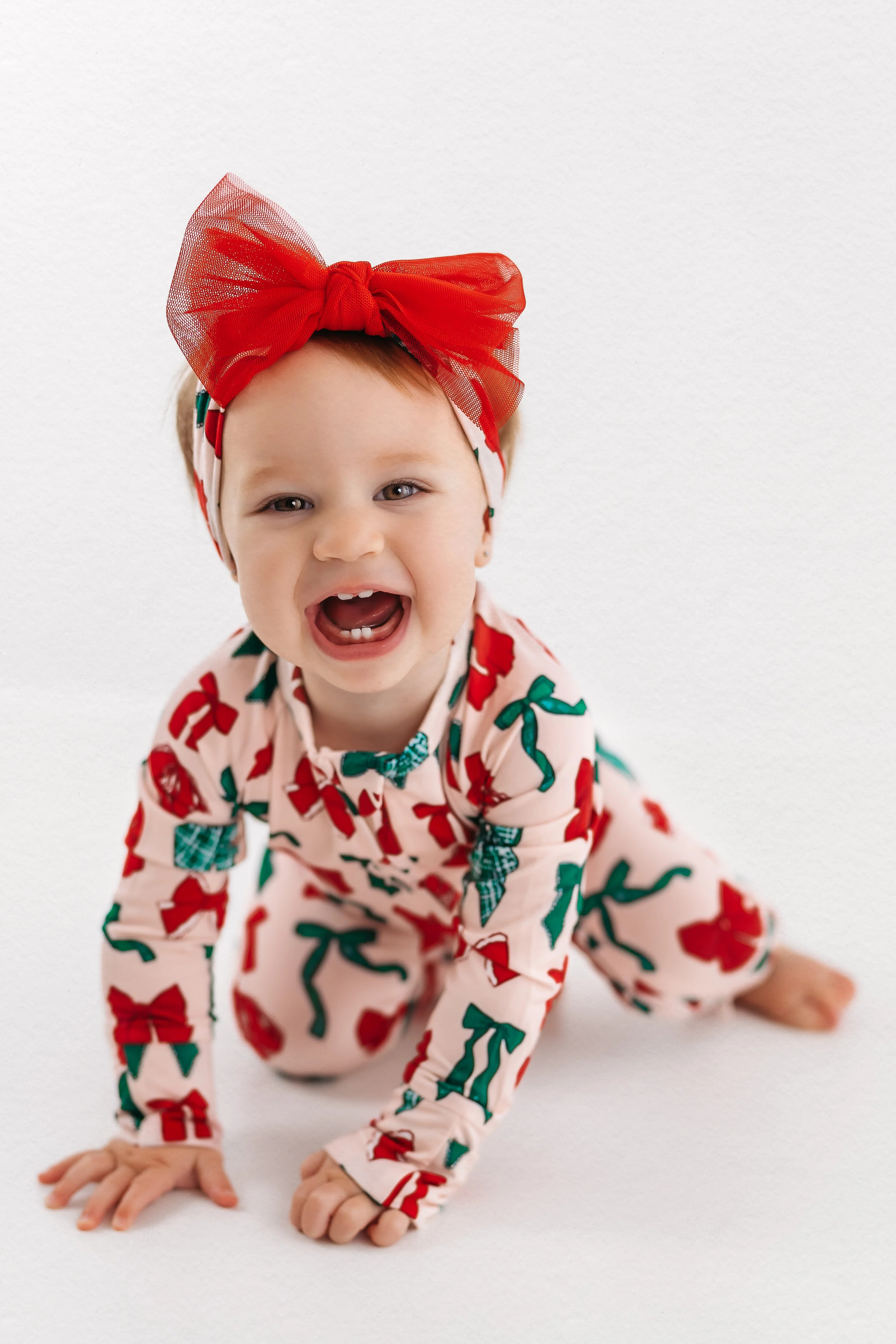 Christmas Bows Zipper Romper PRE-ORDER SHIPPING 11/24 | In My Jammers