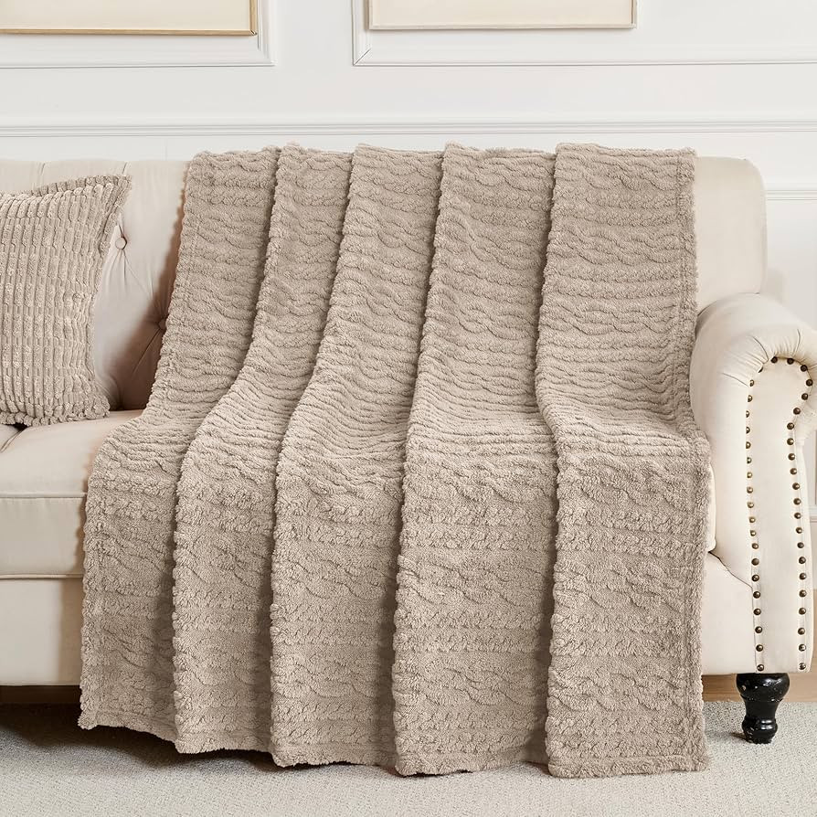 50x70 Inch Brown Throw Blanket - Soft & Fluffy Fleece, Cute & Aesthetic, Perfect for Sofa, Couch,... | Amazon (US)