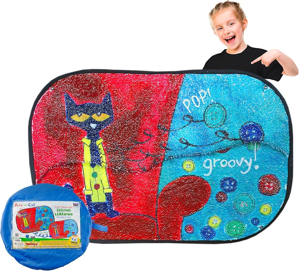 Reversible Sequins Pete The Cat Groovy Buttons: Wall Sensory Fun Toy, Jumbo Size 40 x 27 Inches | Amazon (US)